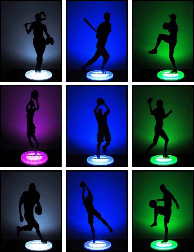 acrylic Shadow Centerpieces - Sports