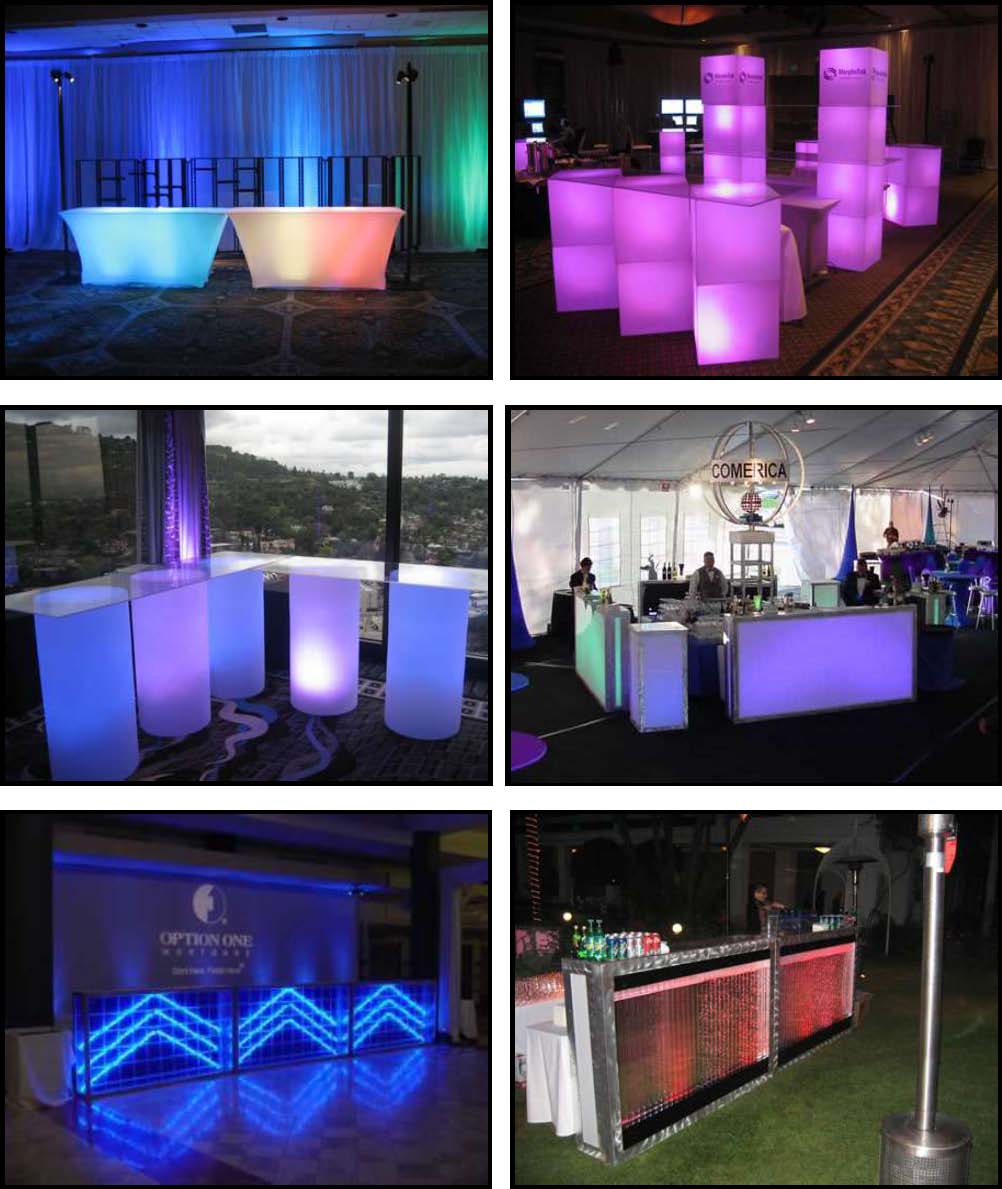 audio video & lighting - glowing barfronts